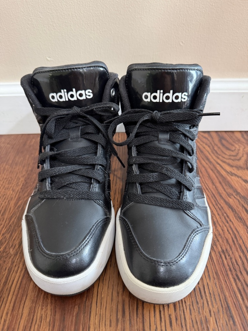adidas Black High-Top Sneakers with White Soles - Picture 4 of 7